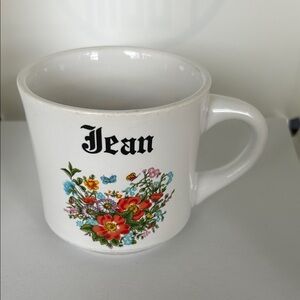 Name Mug with 'Jean' Text custom card Japan